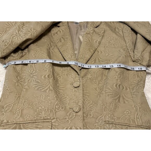 Women's Judith Hart Collection Tan Color Jacket Blazer 100% Cotton Size 10 - Picture 9 of 16